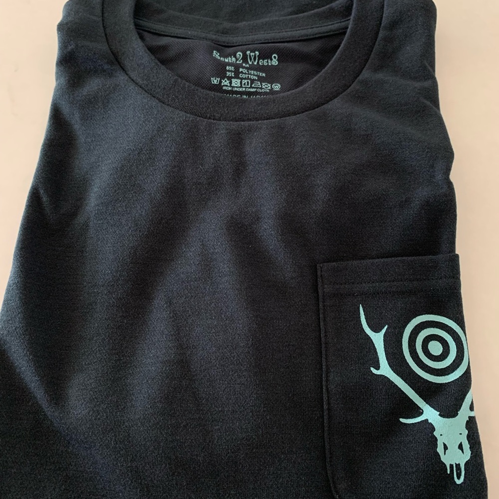 NWT South2 West8 Black Pocket Short Sleeve T-Shirt